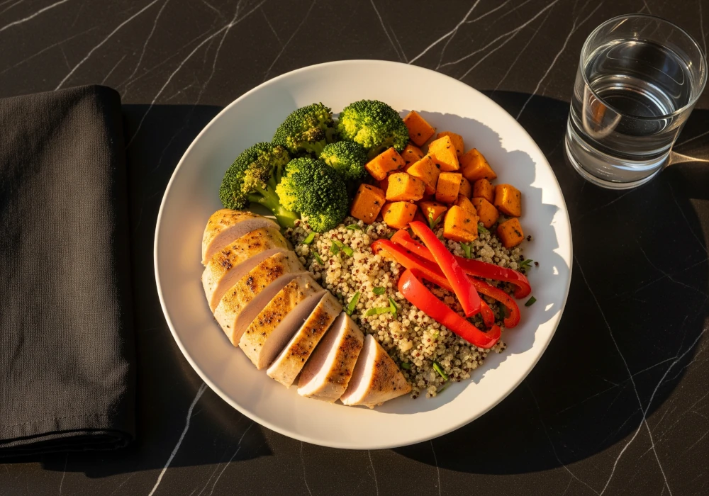 protein-rich foods including lentils, paneer, and lean meats